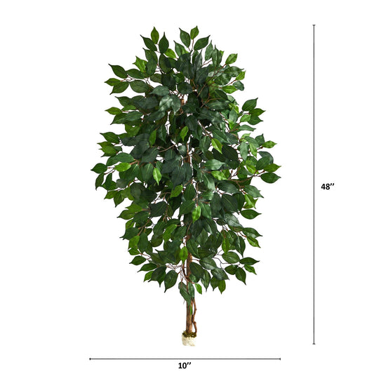 4’ Single Ficus Artificial Tree (No Pot) - Tampa Home & Garden Store