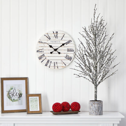 4’ Snowed Twig Artificial Christmas Tree in Decorative Planter Nearly Natural frosted twigs on Tampa Home & Garden Store