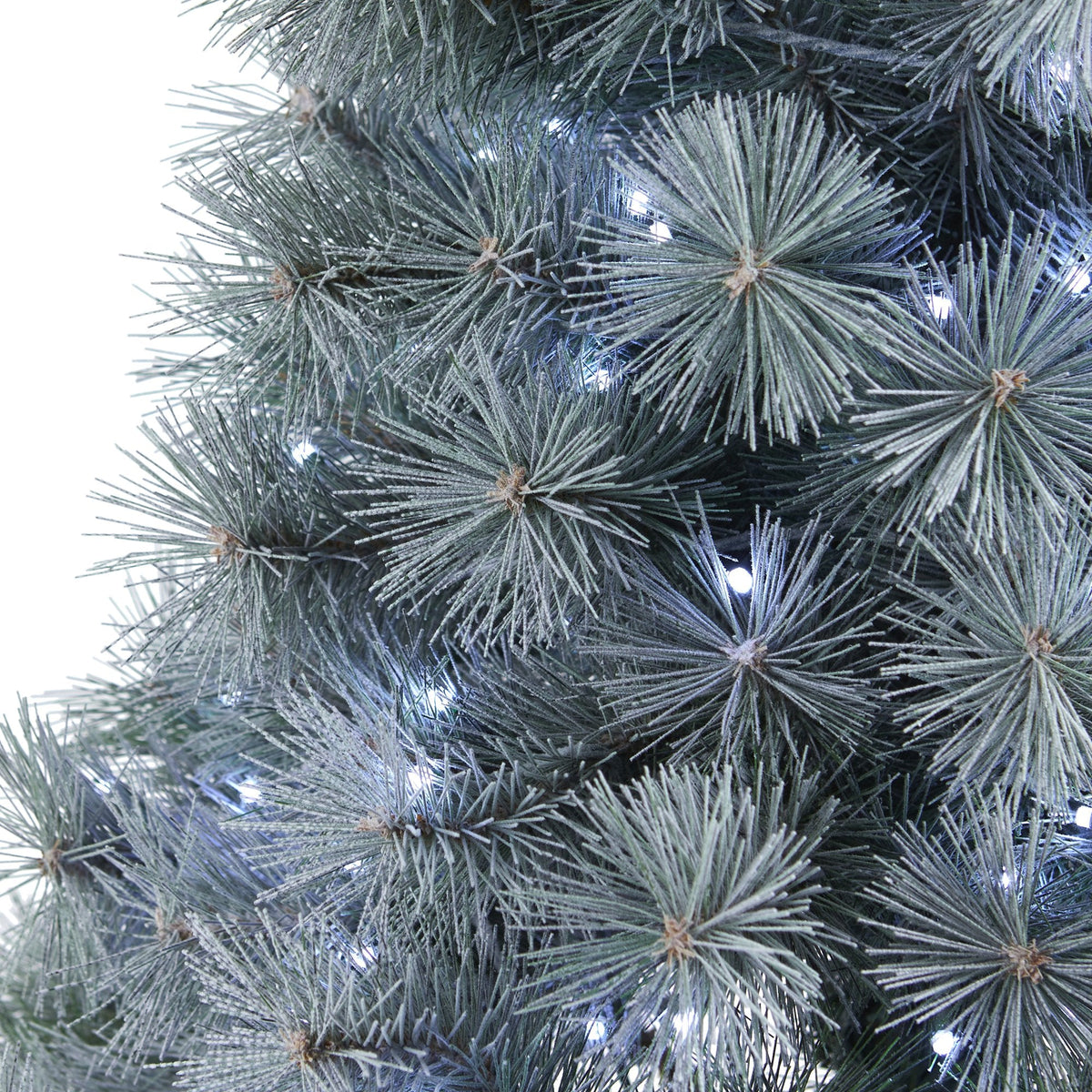 4' Snowy Mountain Pine Christmas Tree from Nearly Natural with frosted needles and LED lights on Tampa Home & Garden Store