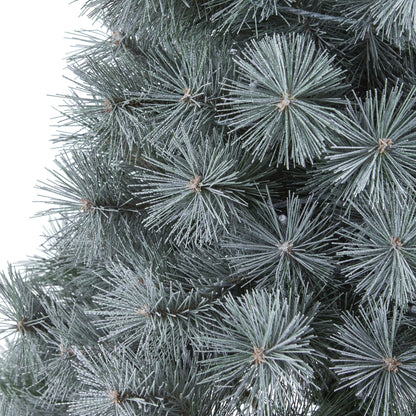 Nearly Natural 4' Snowy Mountain Pine artificial Christmas tree frosted needles on Tampa Home & Garden Store
