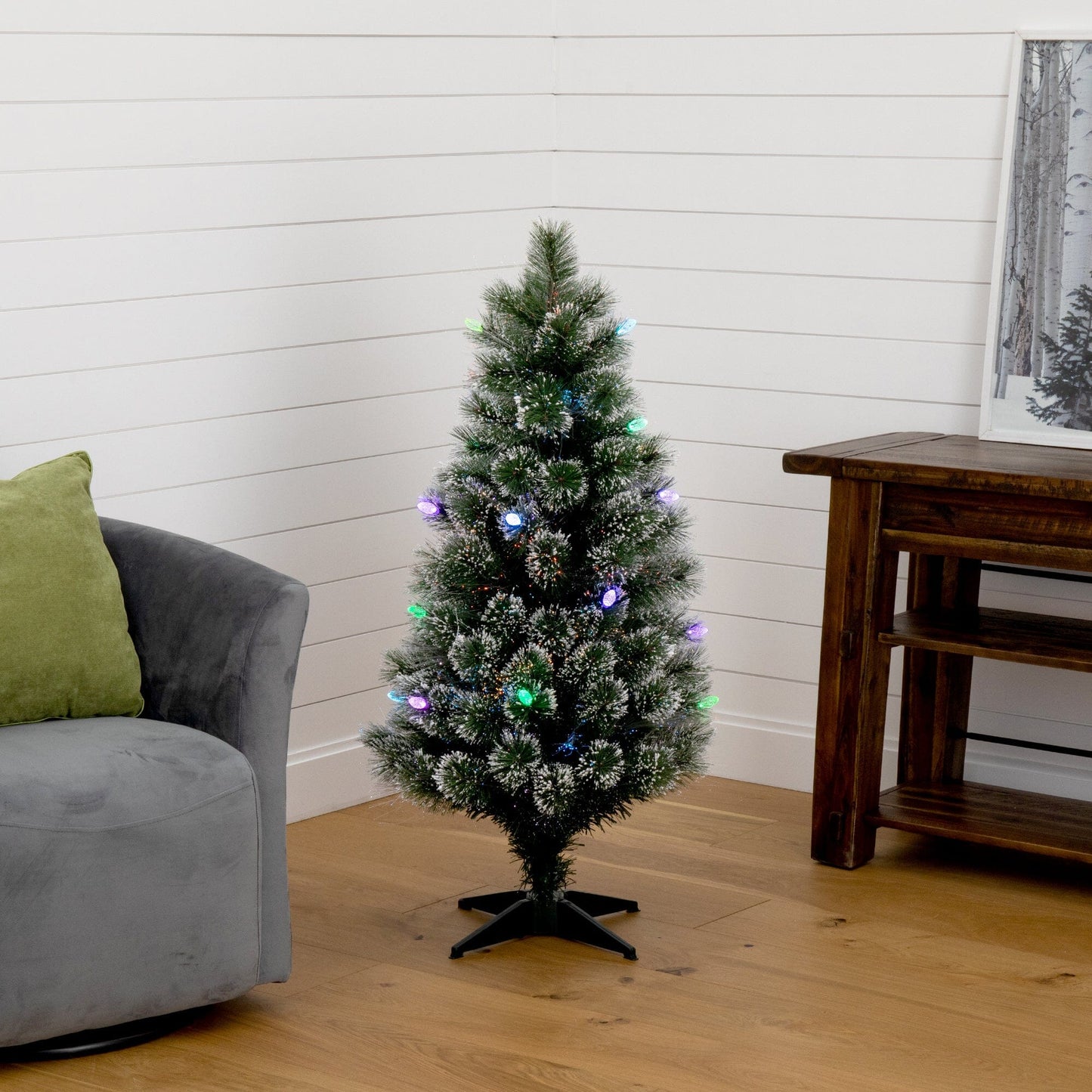 Mini Snowy and Pre Lit Artificial Christmas Tree