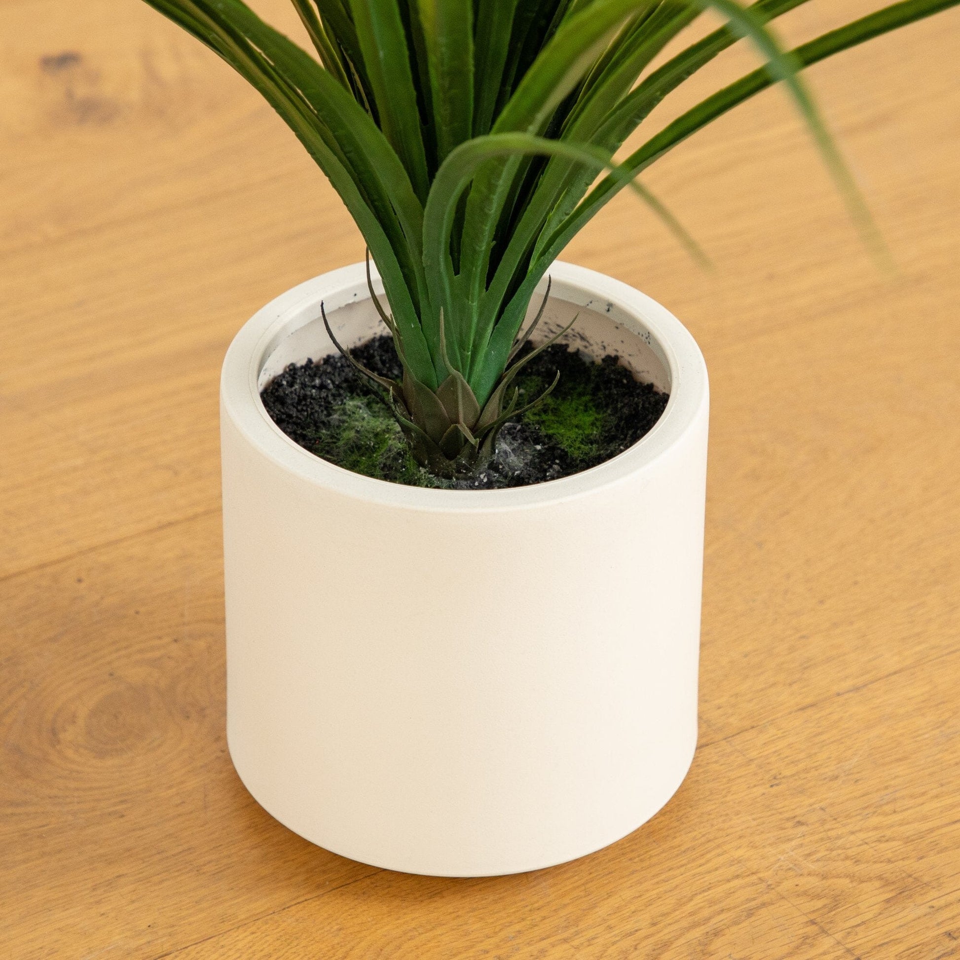 4-foot UV-resistant artificial grass plant in white planter, indoor/outdoor, Nearly Natural on Tampa Home & Garden Store