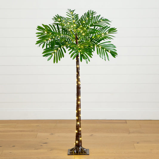 4’ UV Resistant Lighted Artificial Palm Tree with 127 Warm White LED Lights (Indoor/Outdoor) - Tampa Home & Garden Store
