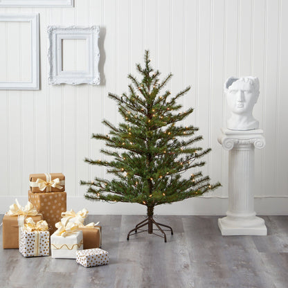 4 ft Vancouver Mountain Pine artificial Christmas tree with 100 clear lights on Tampa Home & Garden Store