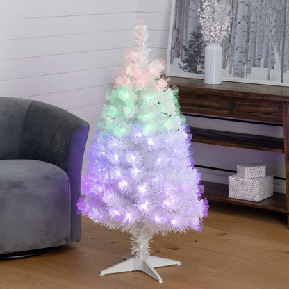 4' white fiber optic Christmas tree by Nearly Natural with 120 color LED lights on Tampa Home & Garden Store