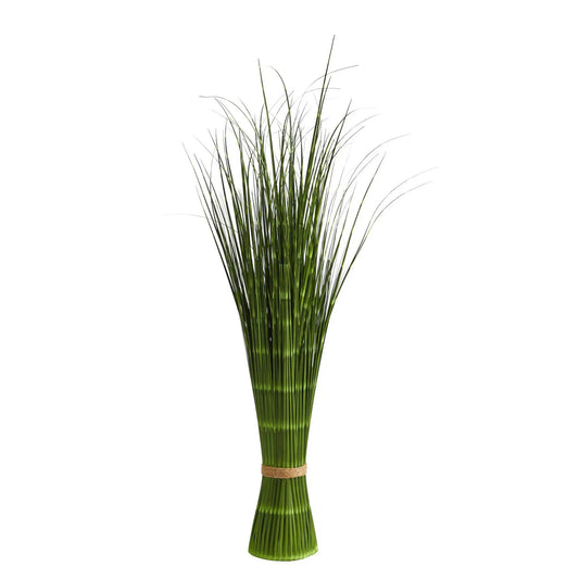 40 Inch Onion Grass Artificial Plant with green stems tied at a rope-wrapped base on Tampa Home & Garden Store