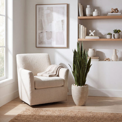 40-inch Sansevieria in sand-colored planter, Nearly Natural artificial non-flowering plant on Tampa Home & Garden Store
