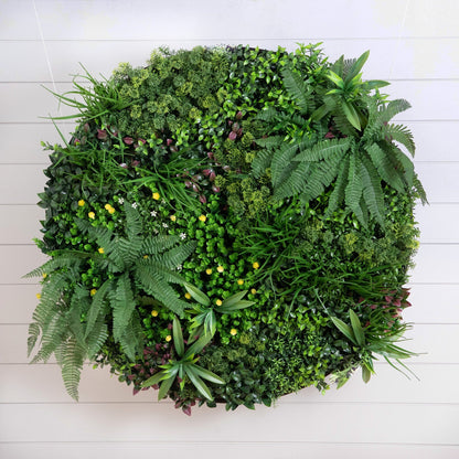 40 Inch Artificial Living Wall and Black Panel