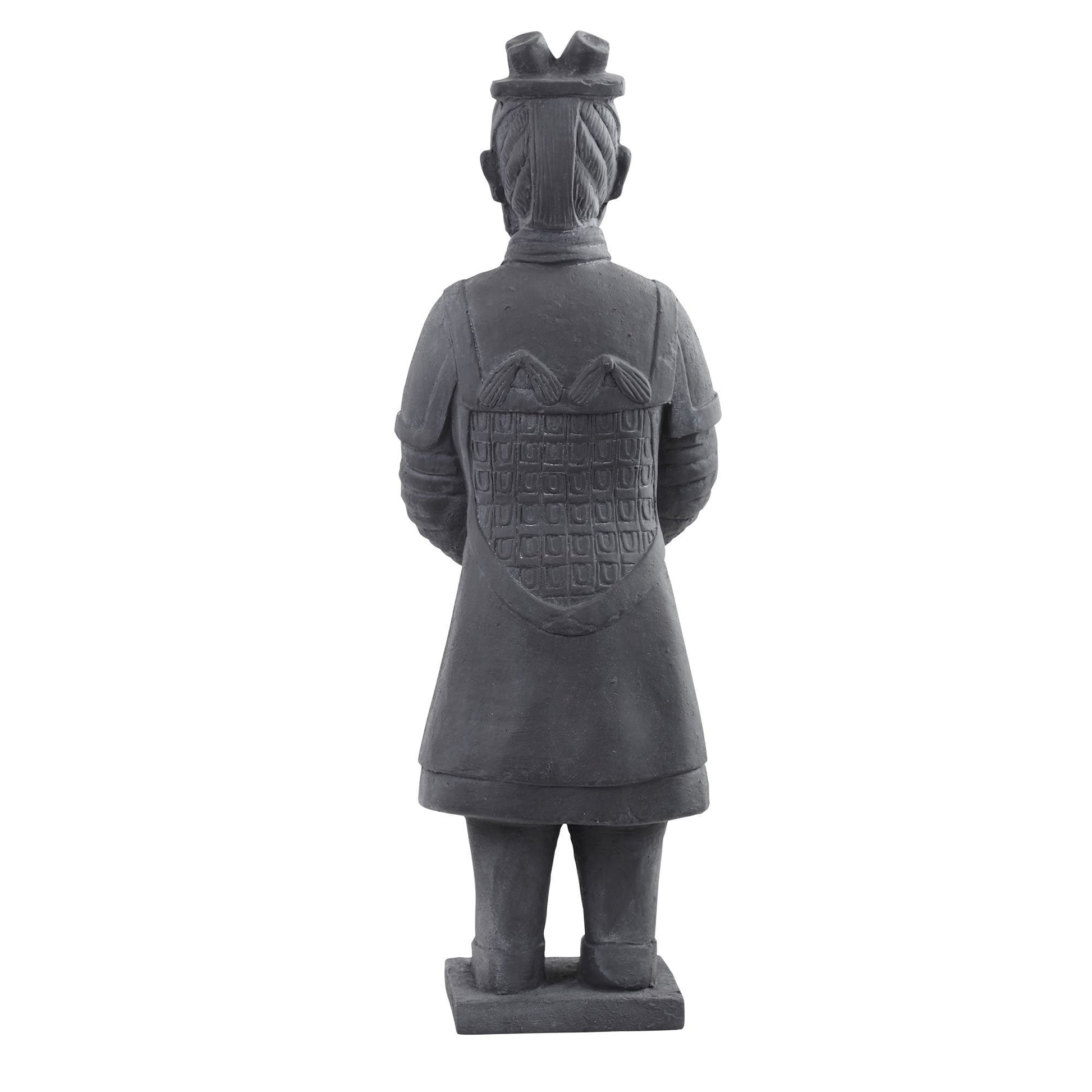 40in warrior statue garden sculpture in dark gray, indoor/outdoor accessory on Tampa Home & Garden Store