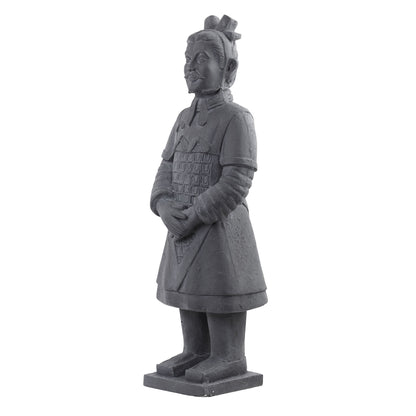 40-inch Warrior Statue gray resin garden sculpture by Nearly Natural for indoor/outdoor use on Tampa Home & Garden Store