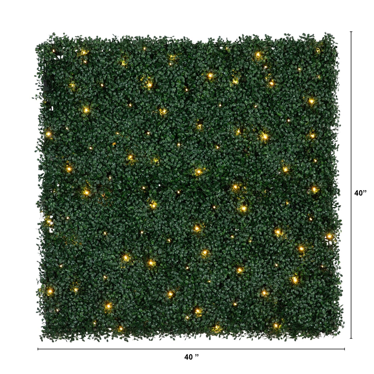 Artificial Boxwood Wall Panel with Led Lights