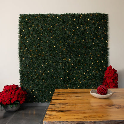 Artificial Boxwood Wall Panel with Led Lights