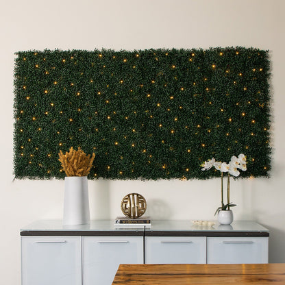 Artificial Boxwood Wall Panel with Led Lights