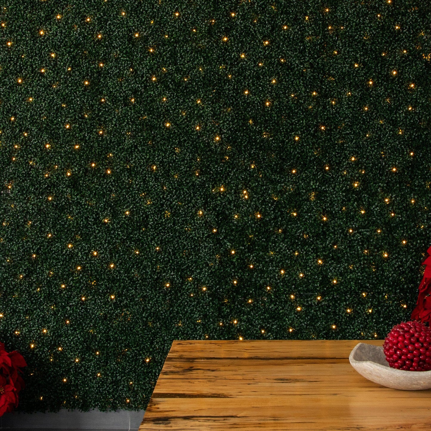 Artificial Boxwood Wall Panel with Led Lights