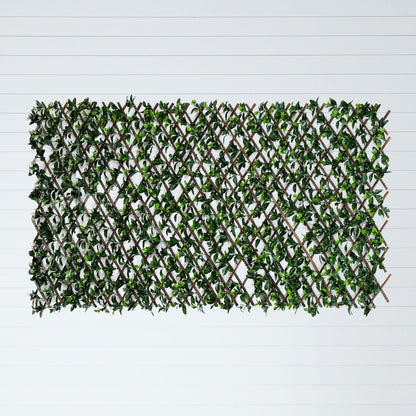 Gardenia privacy fence screen Nearly Natural 40x80 UV resistant lattice with green leaves on Tampa Home & Garden Store