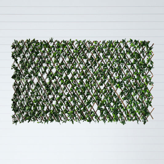 Gardenia privacy fence screen Nearly Natural 40x80 UV resistant lattice with green leaves on Tampa Home & Garden Store