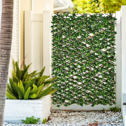 Gardenia privacy fence screen 40x80 UV-resistant lattice with green leaves on Tampa Home & Garden Store