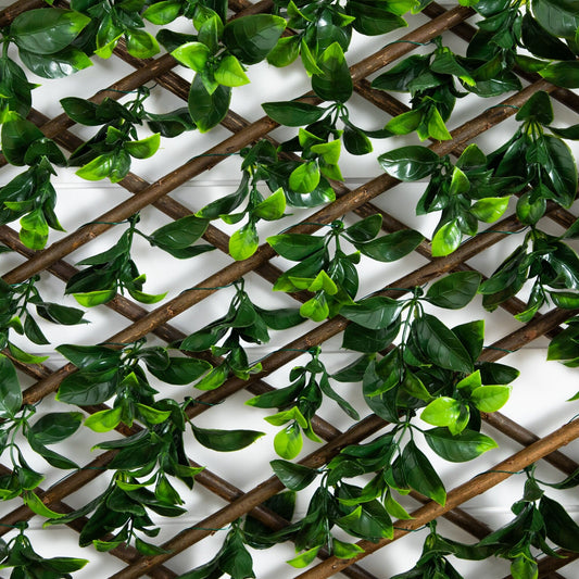 Nearly Natural artificial Gardenia privacy fence screen 40x80 in with lattice green leaves on Tampa Home & Garden Store