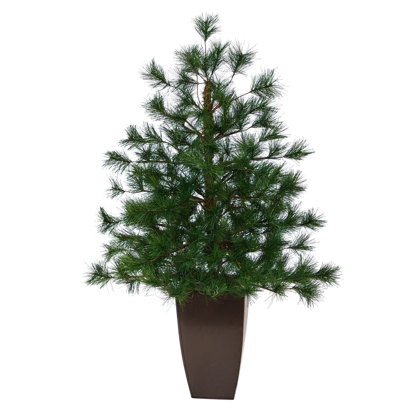 40” Yukon Mixed Pine Christmas Tree with 213 branches in bronze planter Nearly Natural on Tampa Home & Garden Store