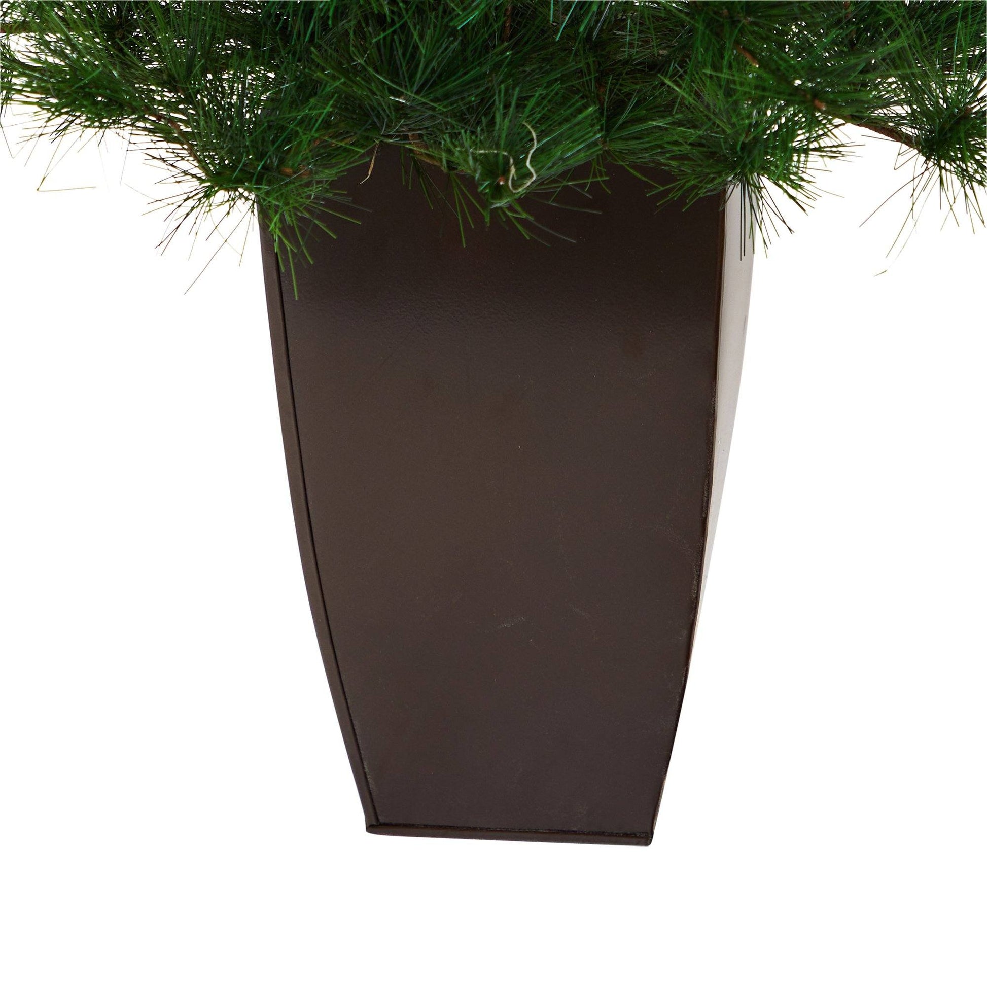 40-inch Yukon Mixed Pine Christmas tree in bronze metal planter with 213 bendable branches on Tampa Home & Garden Store