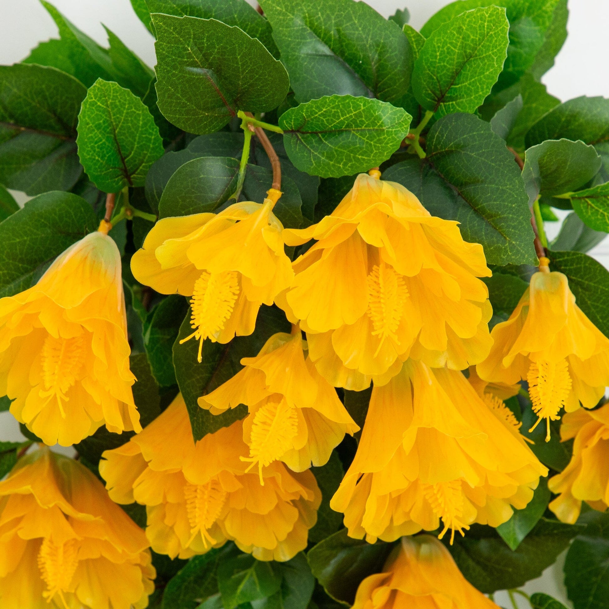 Hanging artificial hibiscus plant set of 2, 41in, UV resistant, yellow blooms Nearly Natural on Tampa Home & Garden Store