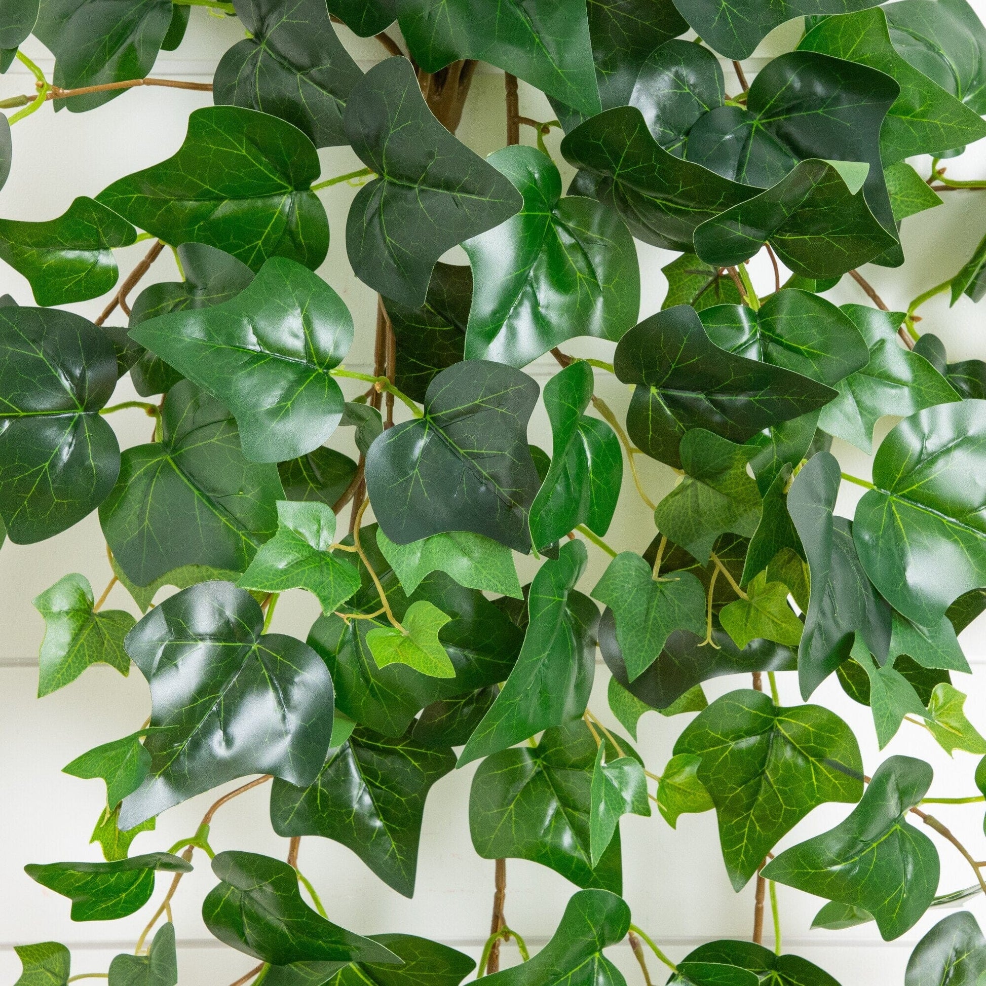 Hanging artificial puff ivy plant 41in UV-resistant set of 3 with glossy green leaves on Tampa Home & Garden Store