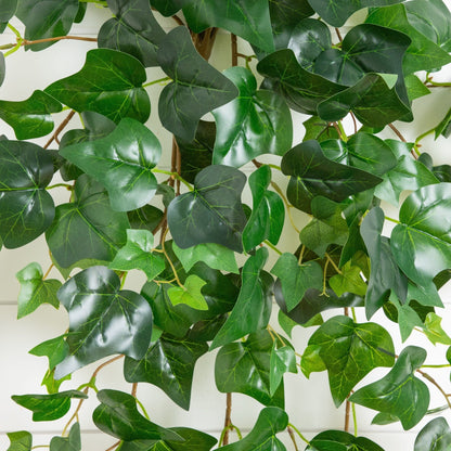 Hanging artificial puff ivy plant 41in UV-resistant set of 3 with glossy green leaves on Tampa Home & Garden Store