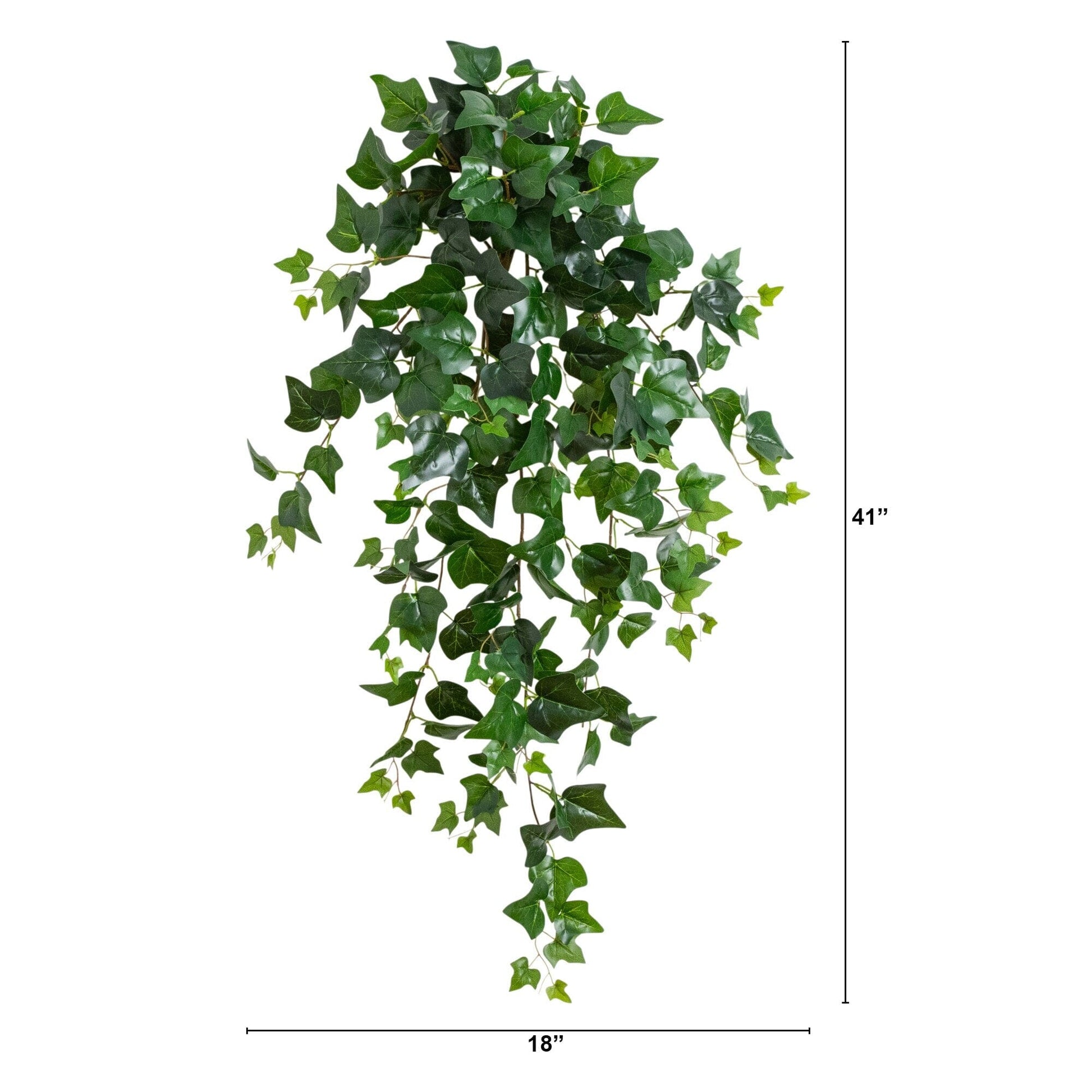Nearly Natural 41in UV-resistant hanging artificial puff ivy, set of 3, dark green for indoor outdoor on Tampa Home & Garden Store
