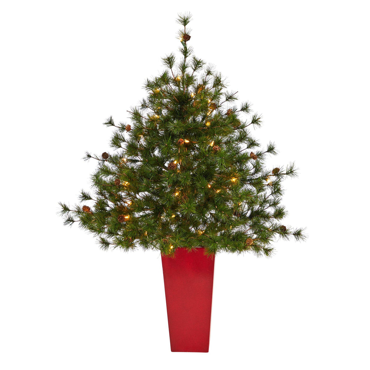 Christmas tree Nearly Natural 44in Colorado Mountain Pine with 50 clear lights in planter on Tampa Home & Garden Store