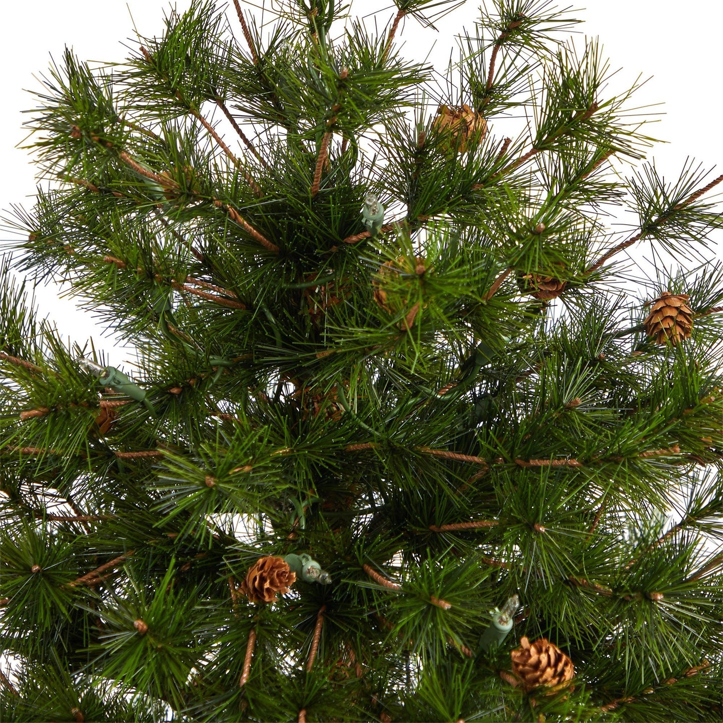 Colorado Mountain Pine Christmas tree by Nearly Natural 44in with 50 clear lights and pine cones on Tampa Home & Garden Store