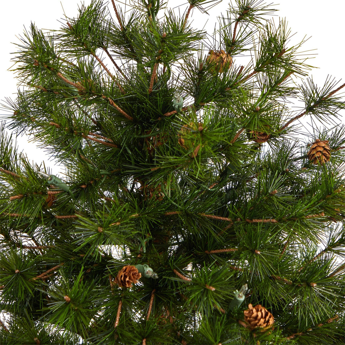 Colorado Mountain Pine Christmas tree by Nearly Natural 44in with 50 clear lights and pine cones on Tampa Home & Garden Store
