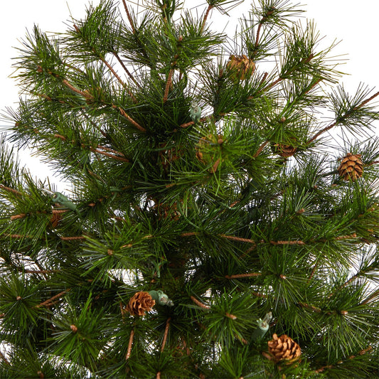 Colorado Mountain Pine Christmas tree by Nearly Natural 44in with 50 clear lights and pine cones on Tampa Home & Garden Store