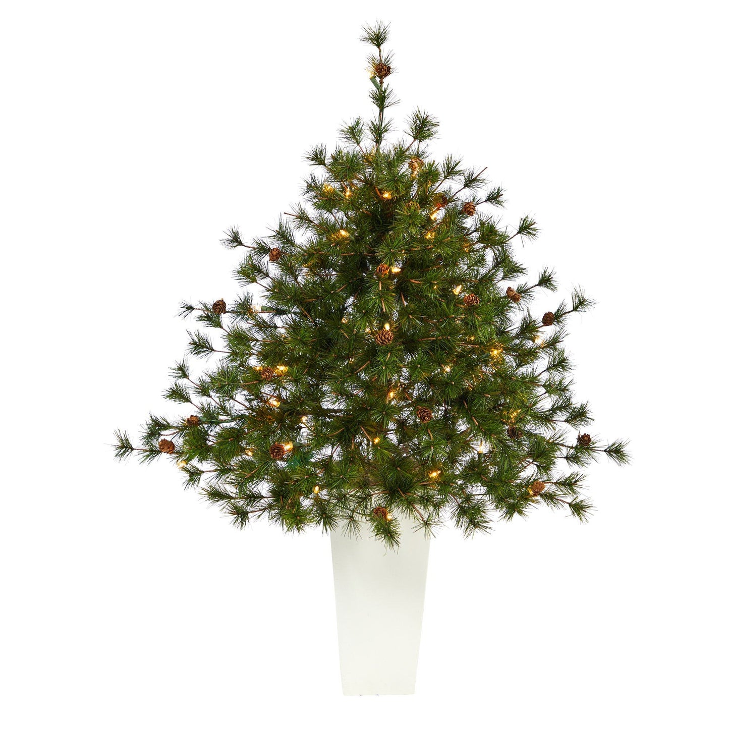 Nearly Natural 44in Colorado Mountain Pine artificial Christmas tree with 50 clear lights on Tampa Home & Garden Store
