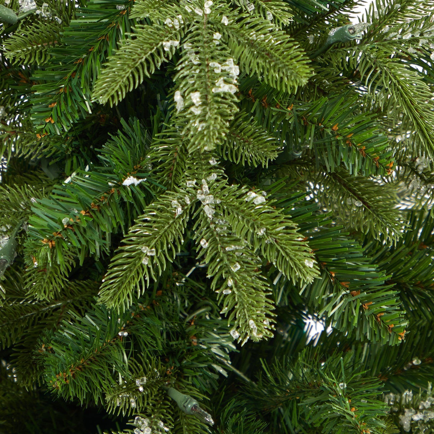 44 inch Snowed Grand Teton Fir artificial Christmas tree, 50 clear lights, 111 bendable branches on Tampa Home & Garden Store
