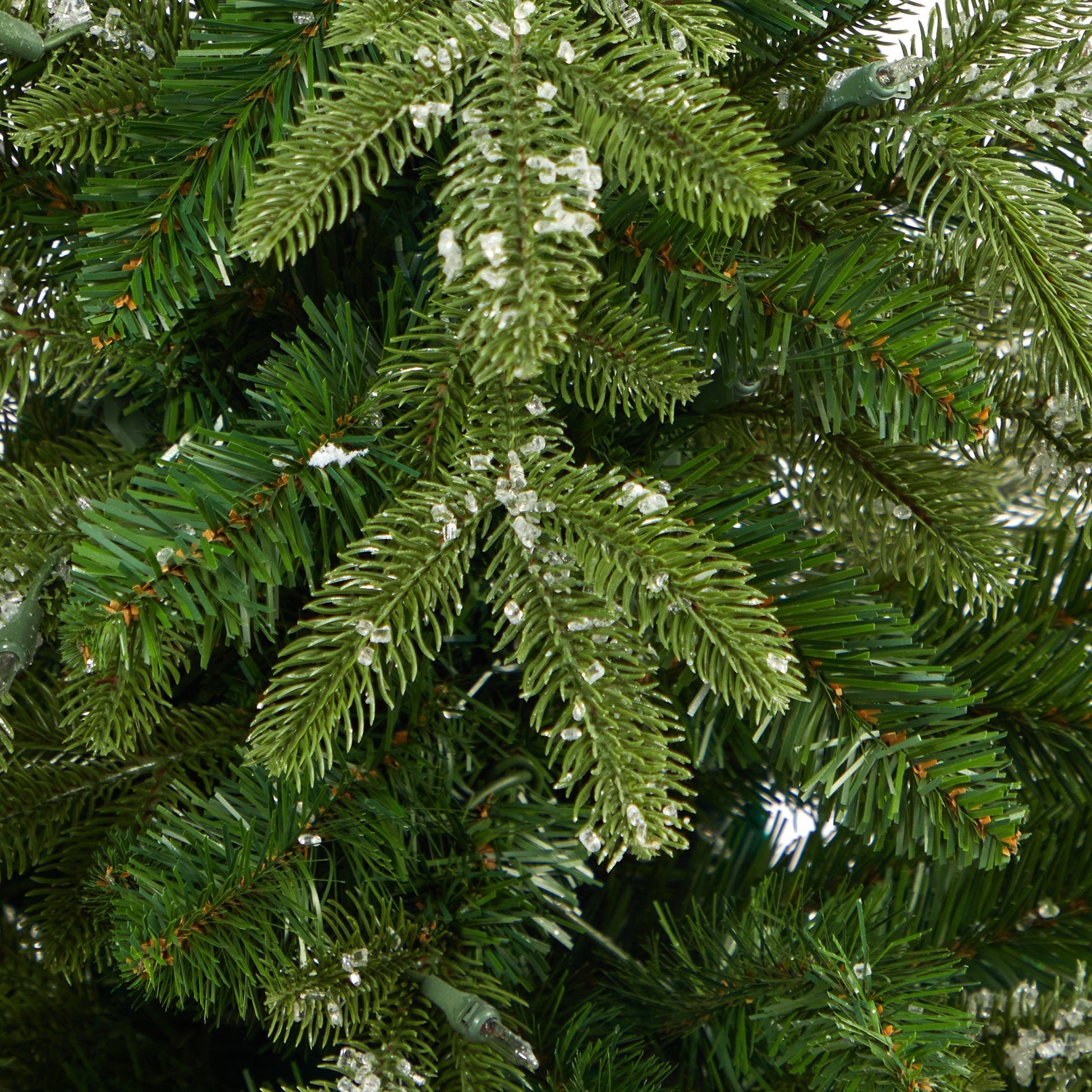 44 inch Snowed Grand Teton Fir artificial Christmas tree, 50 clear lights, 111 bendable branches on Tampa Home & Garden Store