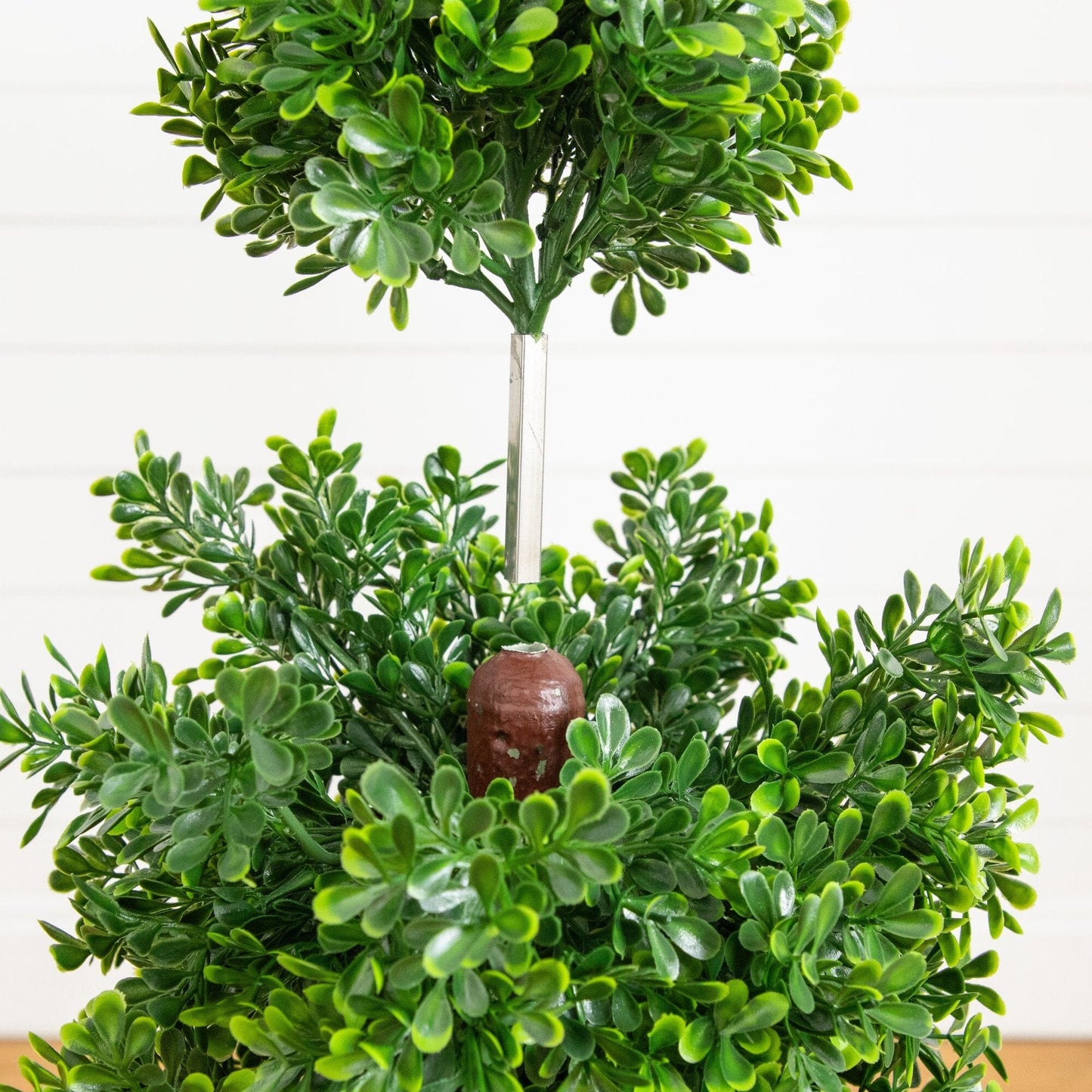 Artificial boxwood cone topiary 44in UV resistant in planter Nearly Natural on Tampa Home & Garden Store