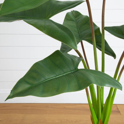 Artificial Arrowhead Plant In A White Planter