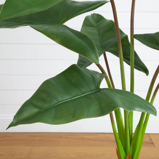 Nearly Natural 4.5’ artificial arrowhead philodendron tree with glossy green leaves on Tampa Home & Garden Store