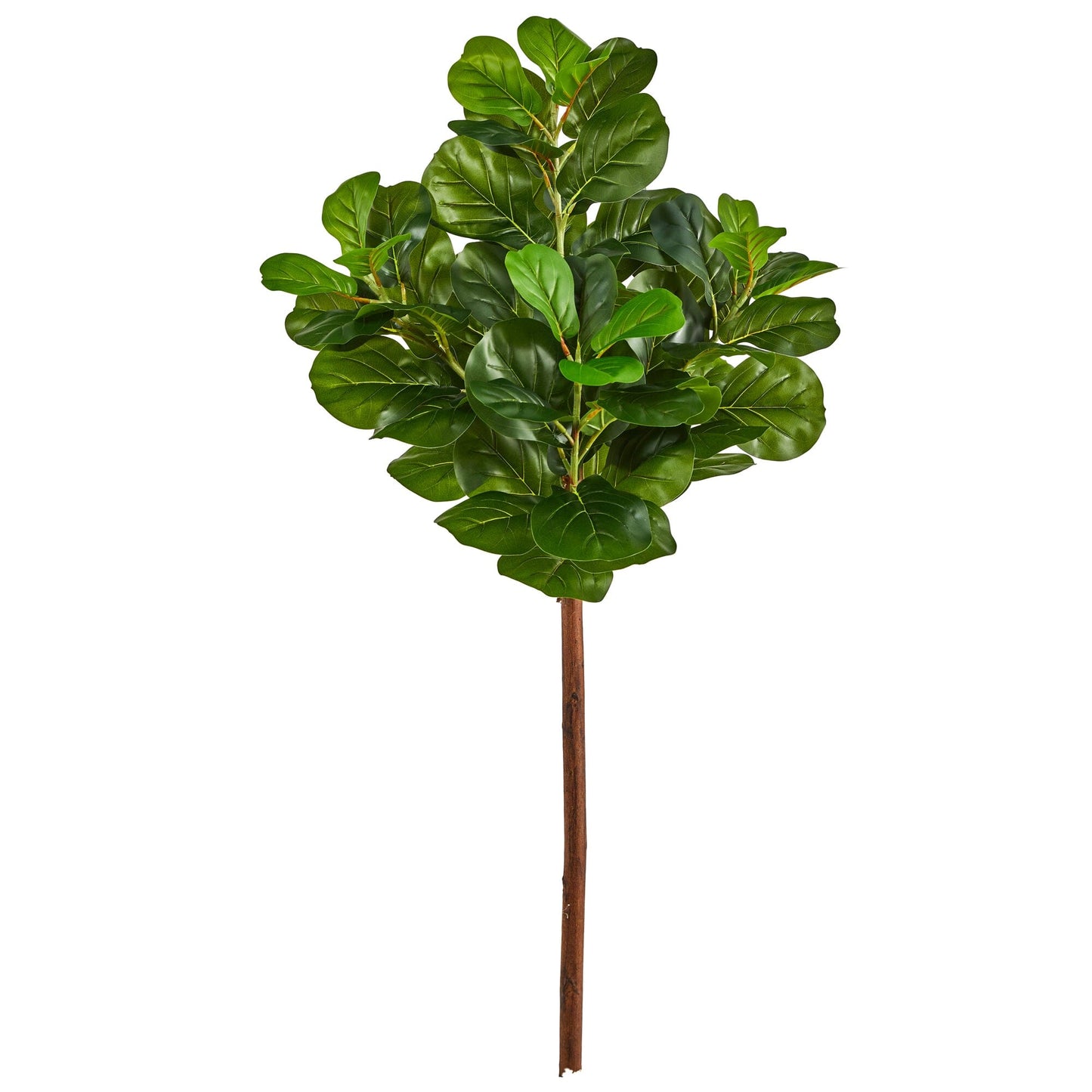 4.5 ft artificial fiddle leaf tree by Nearly Natural, no pot, green leaves on brown trunk on Tampa Home & Garden Store