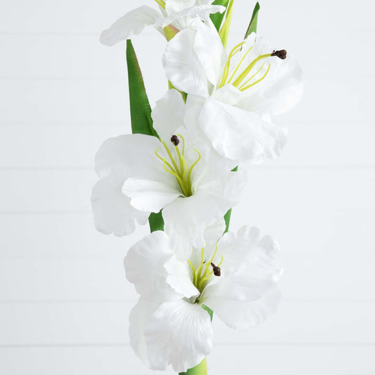 45" Artificial Gladiolus Flower Stems - Set of 3 - Tampa Home & Garden Store