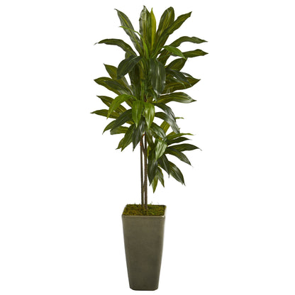4.5' Dracaena artificial tree with Real Touch leaves in planter on Tampa Home & Garden Store
