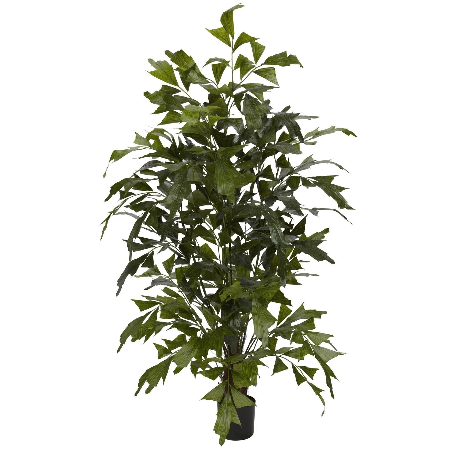 4.5' Fishtail Palm Silk Tree, artificial palm with lush green leaves by Nearly Natural on Tampa Home & Garden Store