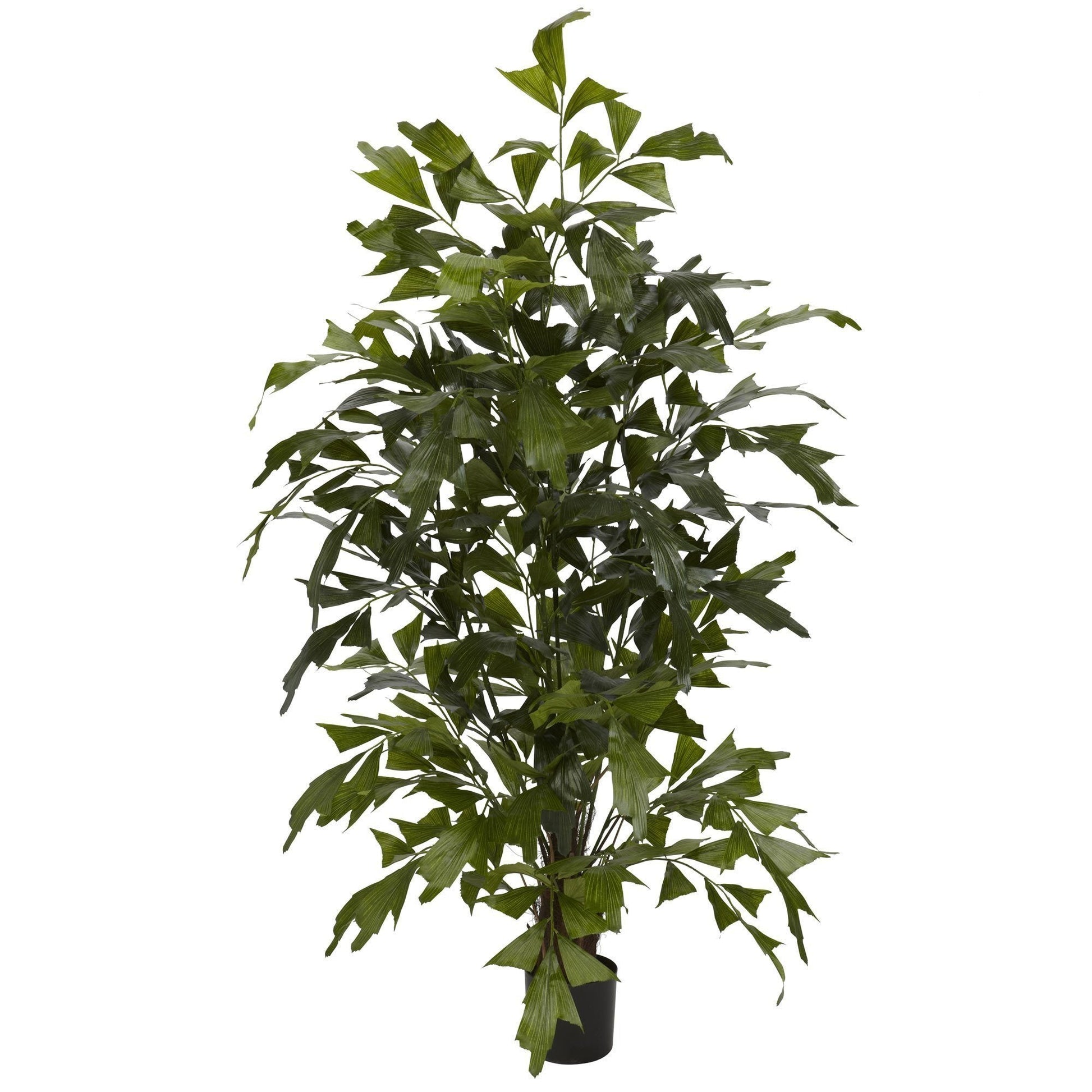 4.5' Fishtail Palm Silk Tree, artificial palm with lush green leaves by Nearly Natural on Tampa Home & Garden Store