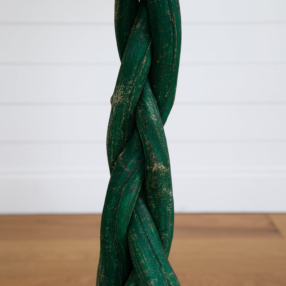 4.5’ Money Artificial Tree trunk close-up in green, braided form by Nearly Natural Real Touch on Tampa Home & Garden Store
