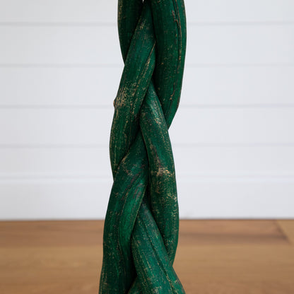 4.5’ Money Artificial Tree trunk close-up in green, braided form by Nearly Natural Real Touch on Tampa Home & Garden Store