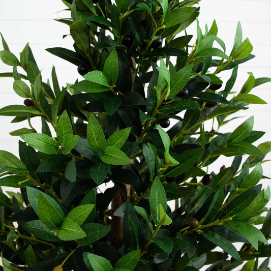4.5’ Olive Cone Topiary Artificial Tree UV Resistant (Indoor/Outdoor) - Tampa Home & Garden Store