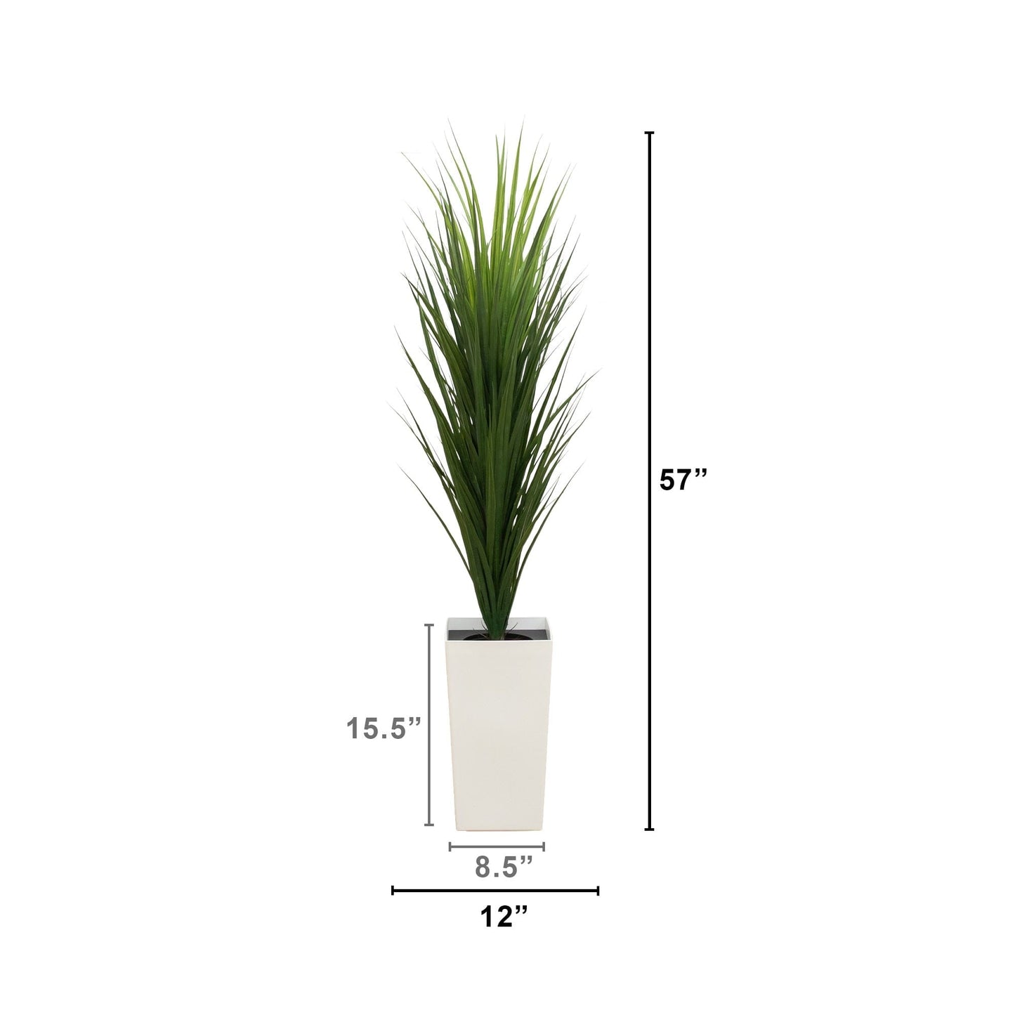 Artificial grass plant by Nearly Natural 4.5 ft UV-resistant in white planter for indoor outdoor on Tampa Home & Garden Store
