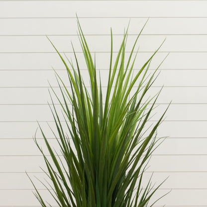 4.5 ft UV resistant artificial grass plant with long green blades by Nearly Natural on Tampa Home & Garden Store