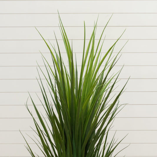4.5 ft UV resistant artificial grass plant with long green blades by Nearly Natural on Tampa Home & Garden Store