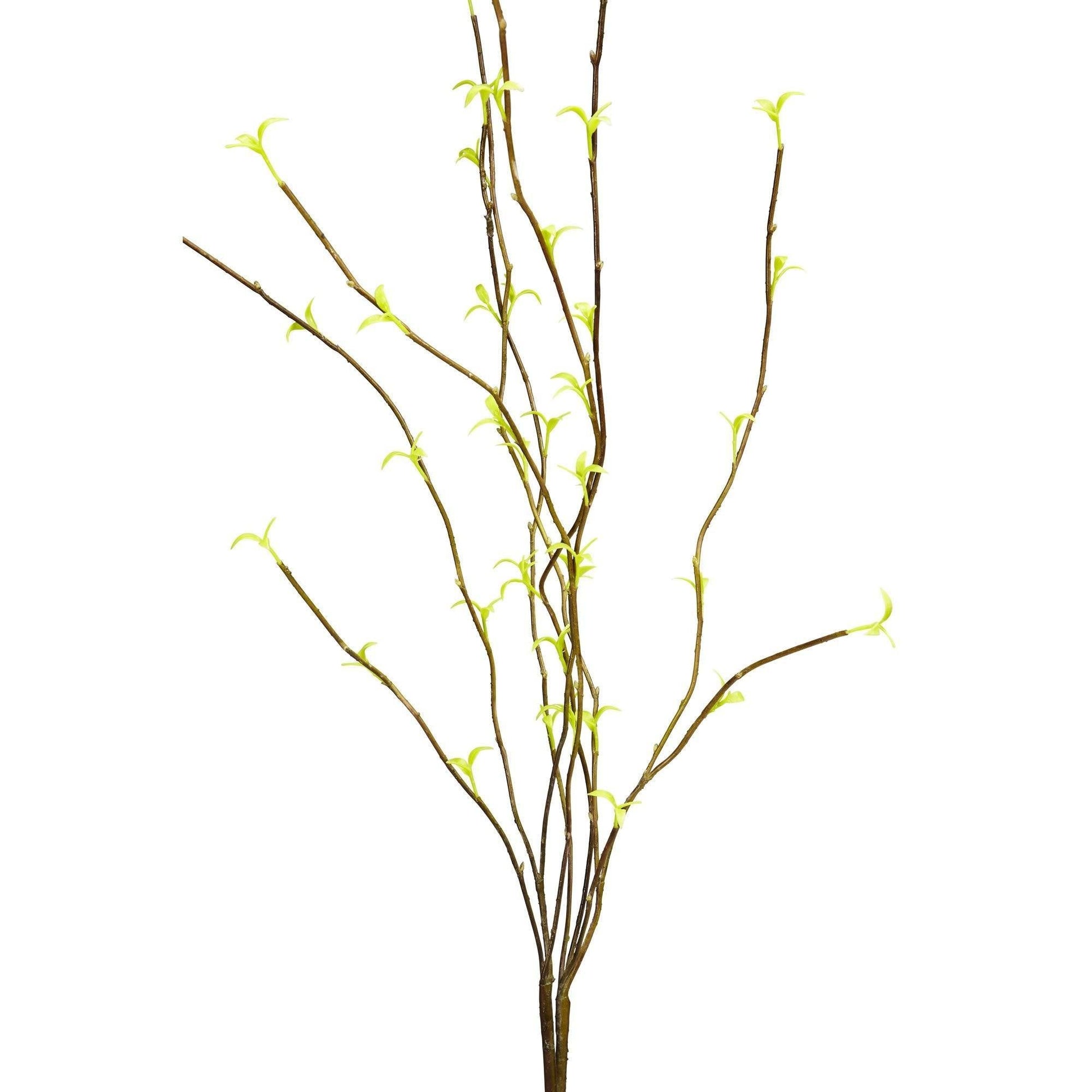 Willow artificial stems set 46 in, 6-pack, Nearly Natural with bright lime green new leaves on Tampa Home & Garden Store